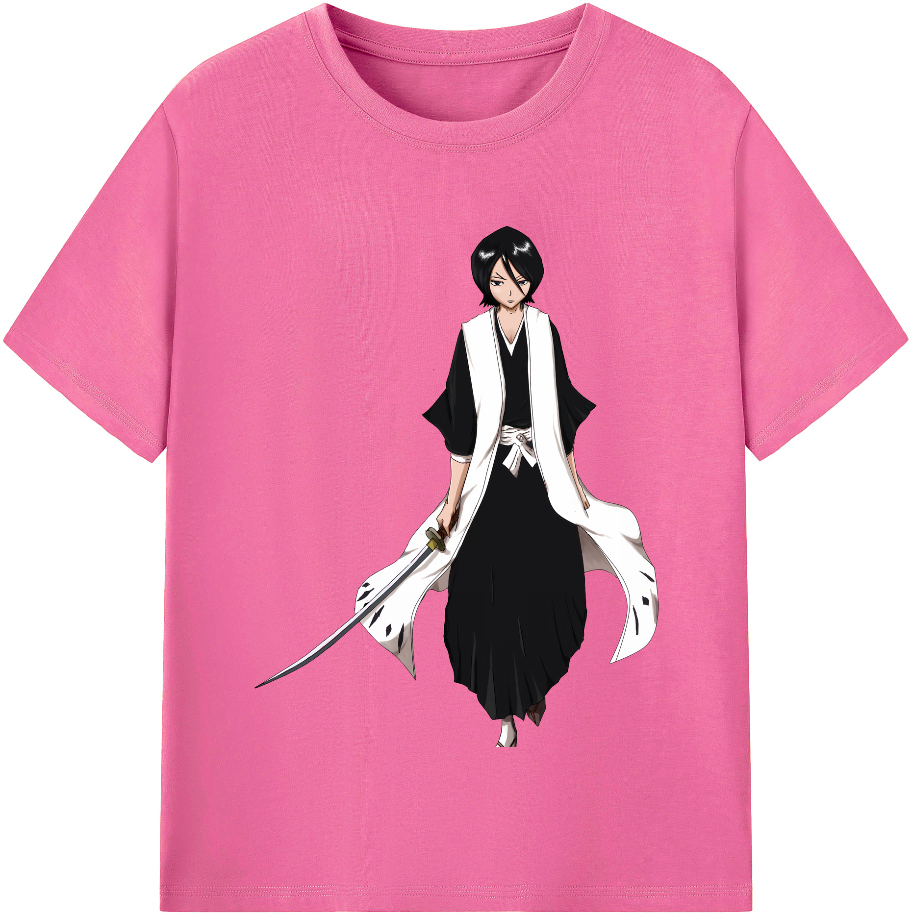（画像用） ブリーチ 朽木ルキア BLEACH Kuchiki Rukia レディースカジュアルプリントTシャツ（綿100％）